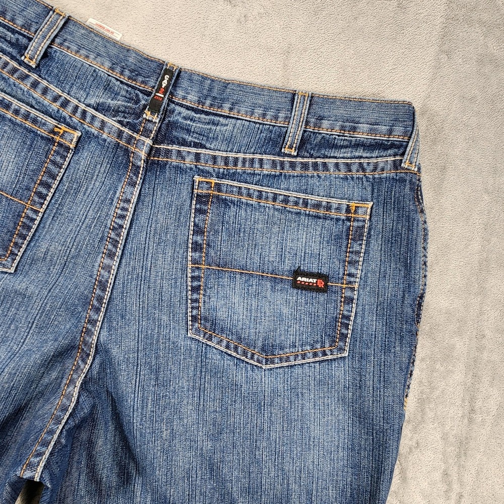 Ariat FR M4 Boot Jeans Mens 44x32 Blue Low Rise Work Flame Resistant Denim - Picture 8 of 16